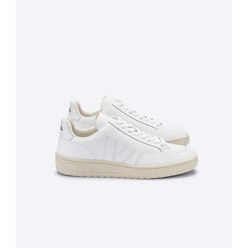 Veja V-12 LEATHER Men's Sneakers White | CA 345YXF